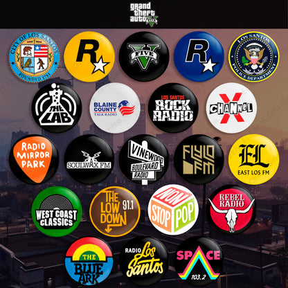 GRAND THEFT AUTO V - RADIO PIN PACK