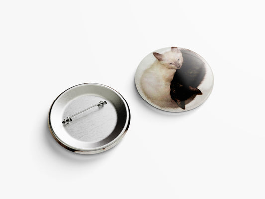 YIN YANG CAT PIN